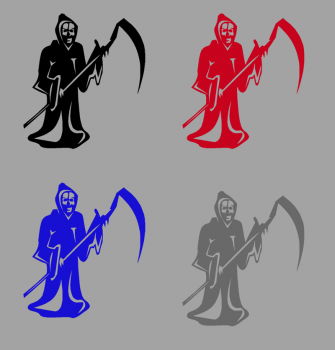 Aufkleber Sensenmann